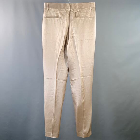 HAIDER ACKERMANN Size 32 Champagne Viscose Silk Satin Zip Fly Casual Pants - Picture 2 of 11